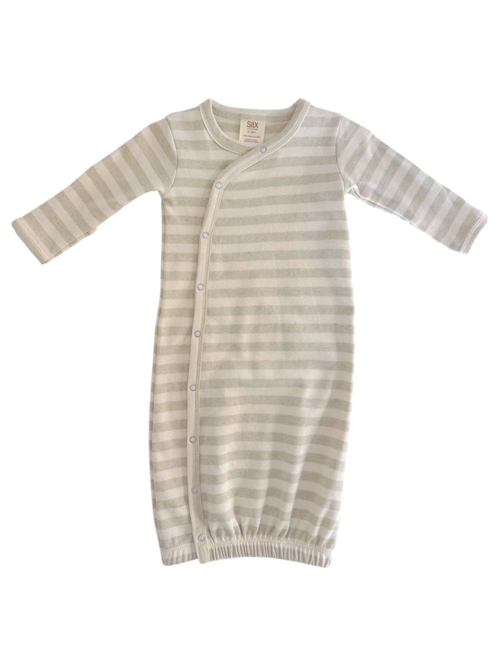 SIIX Collection- Sage Stripe / Organic Gown