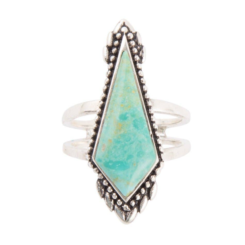 Barse Jewelry- Anemone Blue Turquoise and Sterling Silver Statement Ring