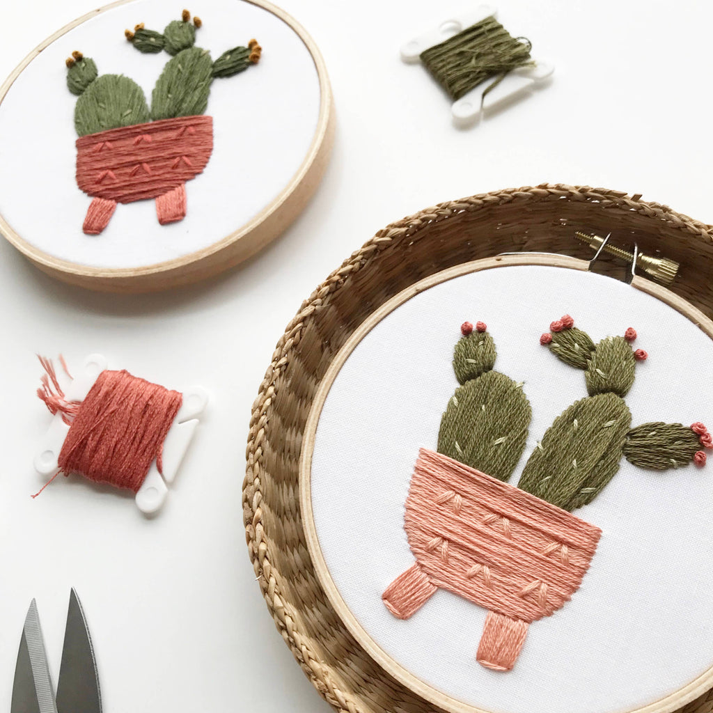 Urbann Nest- Cactus Embroidery Kit