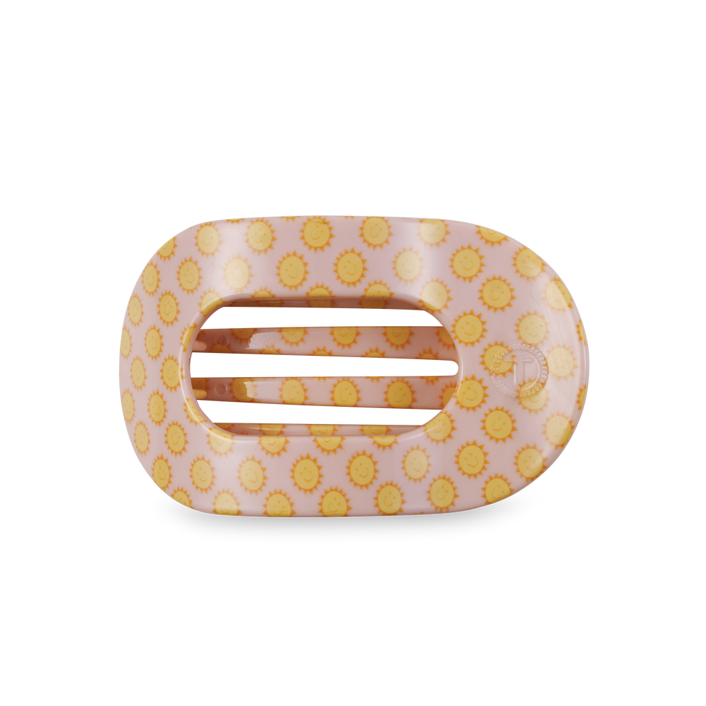 TELETIES- Round Flat Hair Clip | Medium | Sunny Days Ahead