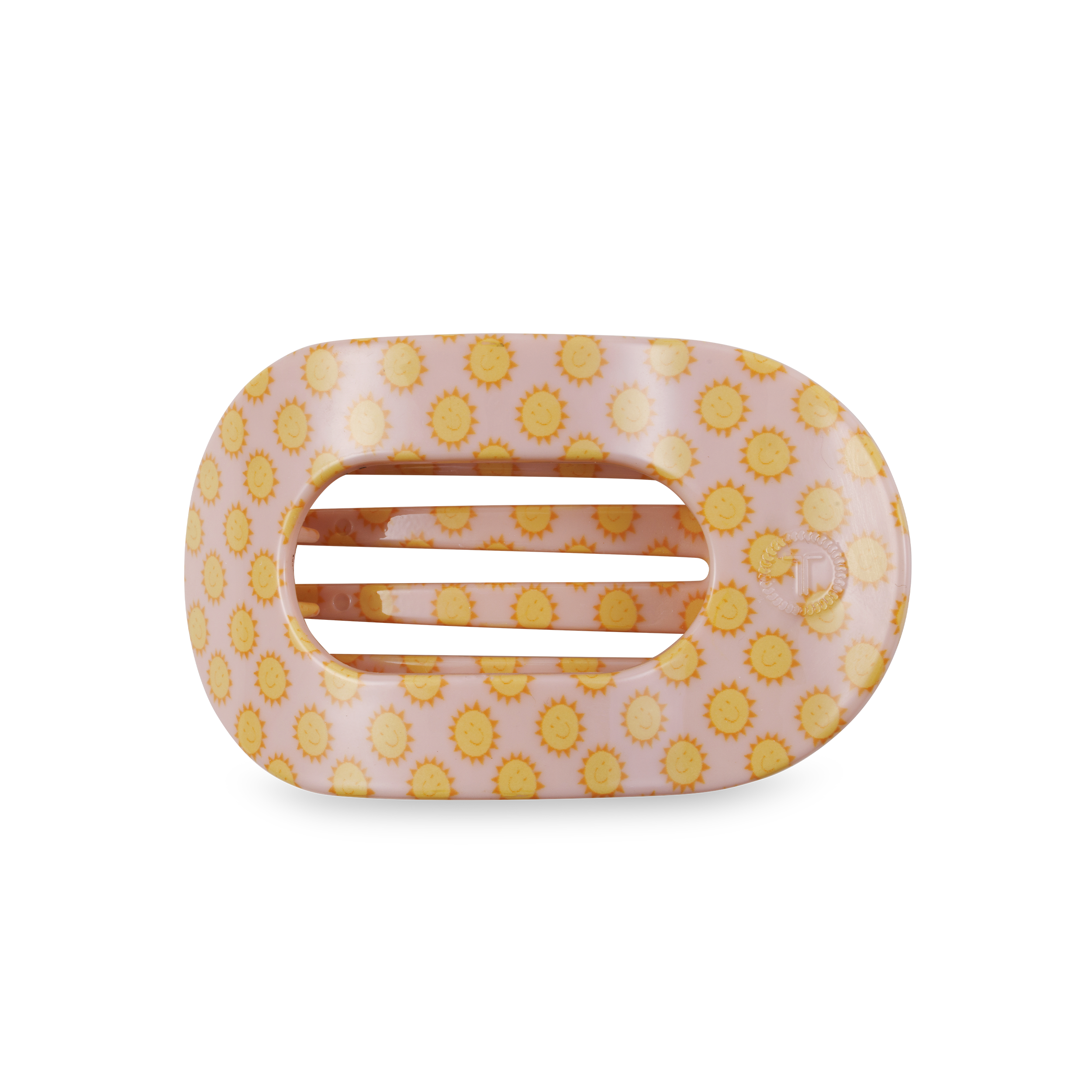 TELETIES- Round Flat Hair Clip | Medium | Sunny Days Ahead
