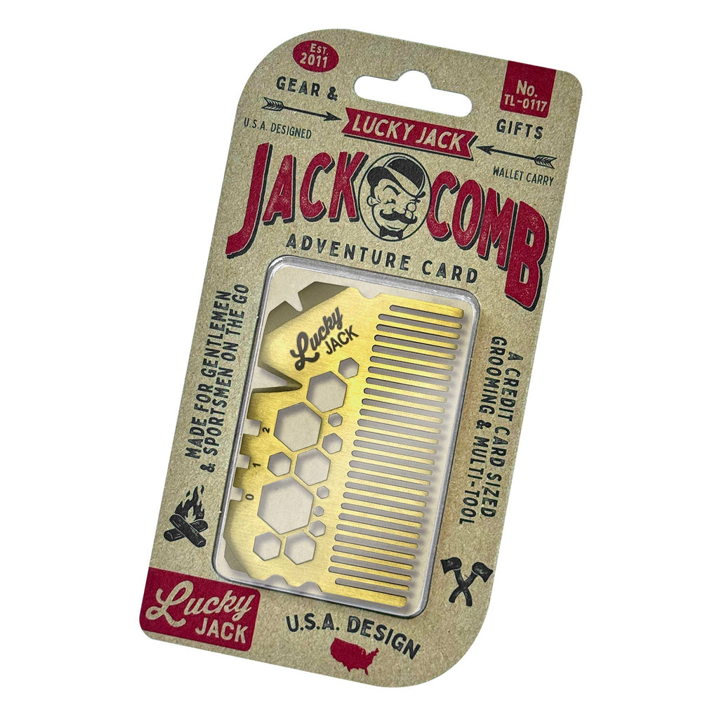 Lucky Jack- Jack Comb Adventure Card – Wallet Grooming Tool