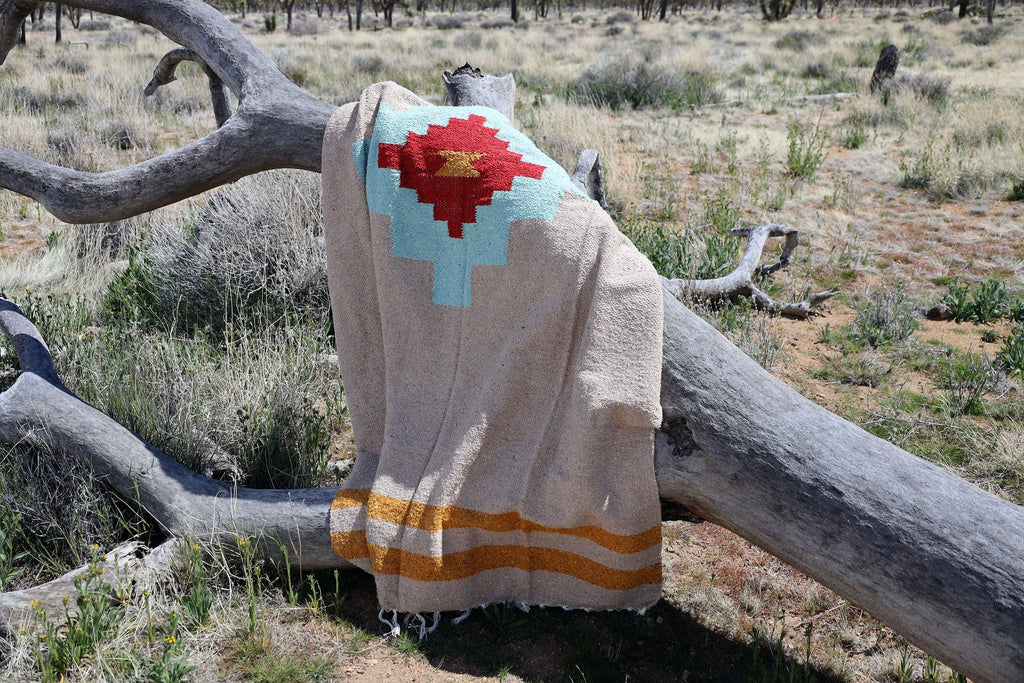 Tribe and True- Taos Two (Mesa- Aqua) // Handwoven Blanket