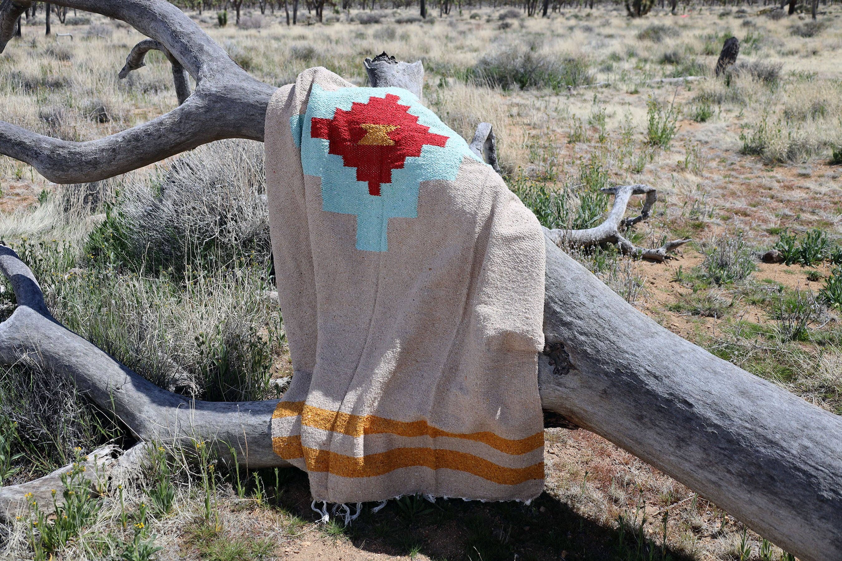 Tribe and True- Taos Two (Mesa- Aqua) // Handwoven Blanket