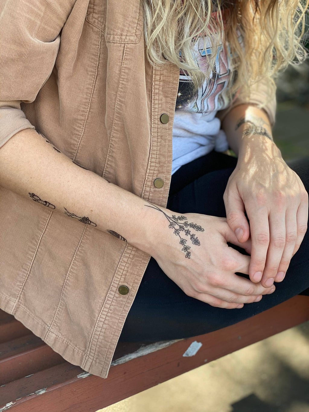 NatureTats- Lavender Twigs Temporary Tattoo