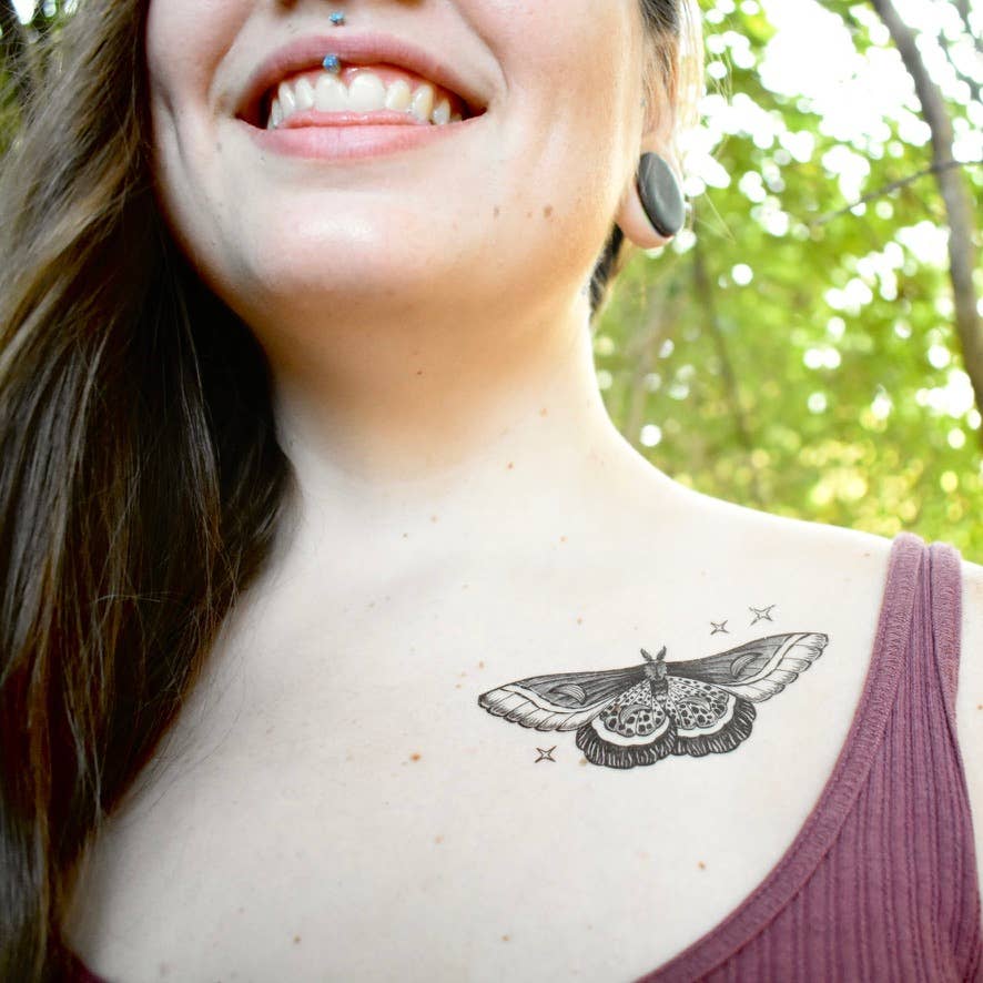 NatureTats- Night Moth Temporary Tattoo