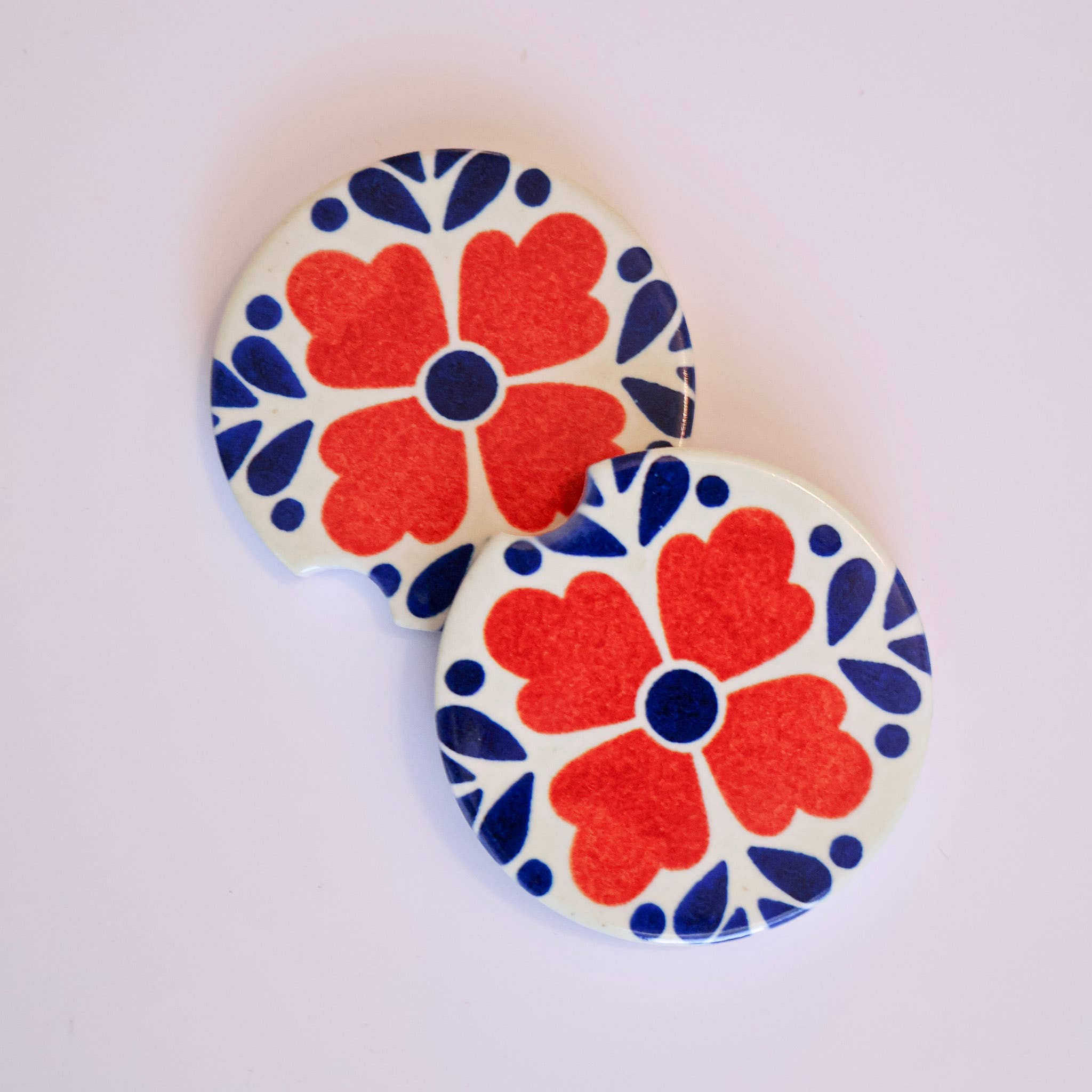 Gaec Studio- Mexican Tile Style Tavalera - Car Coasters Set of 2