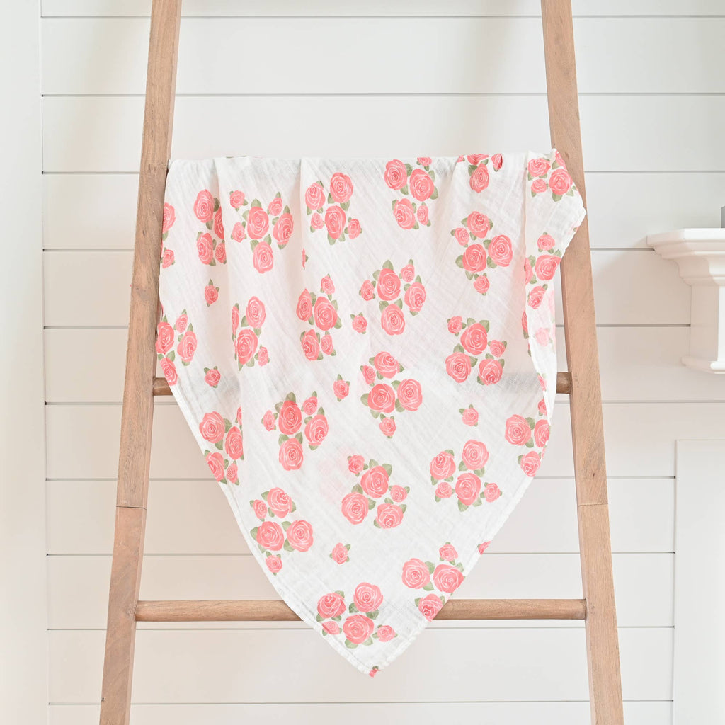 LollyBanks- Blooming Elegance Baby Muslin Swaddle Blanket