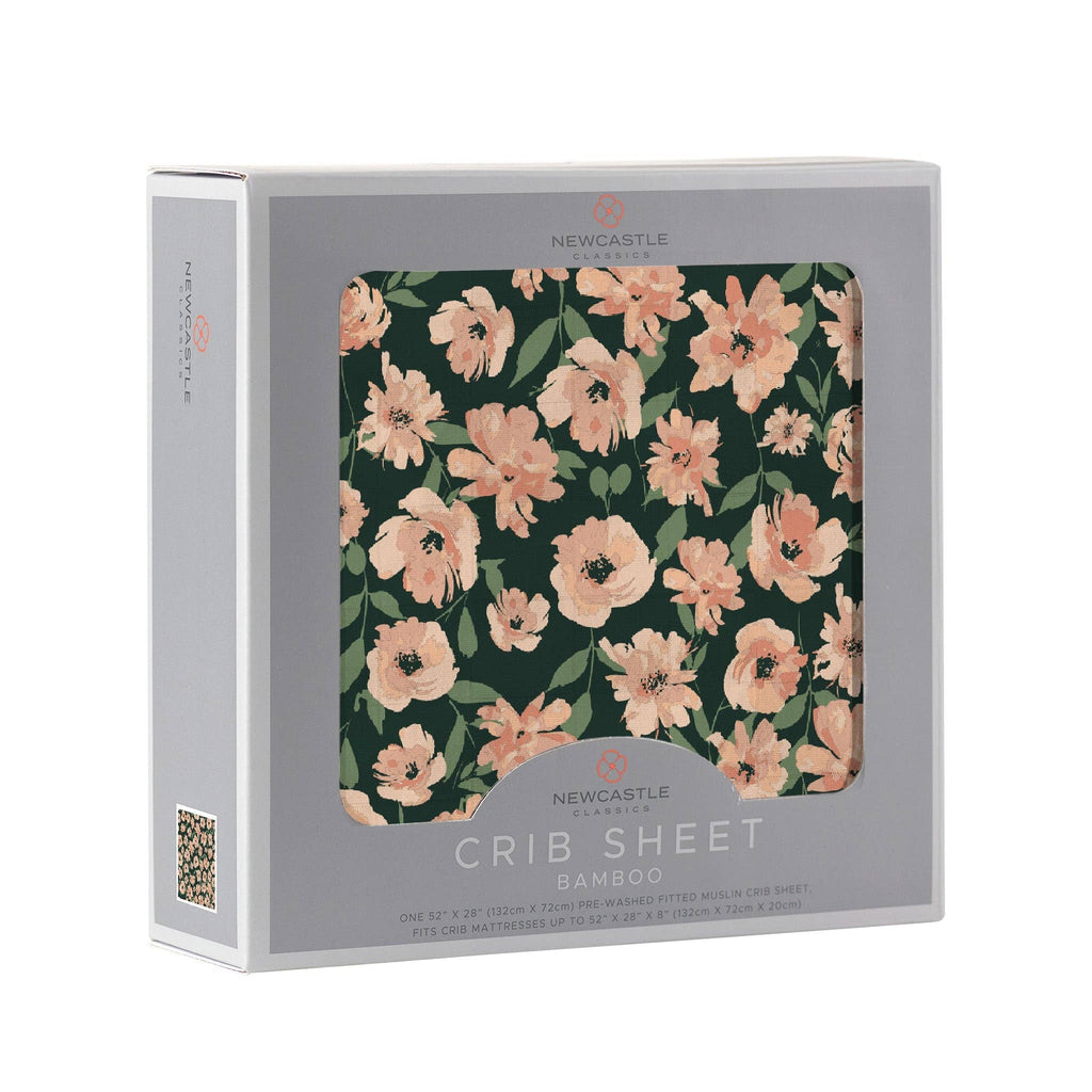 Newcastle Classics- Canyon Sunset Flowers Bamboo Crib Sheet