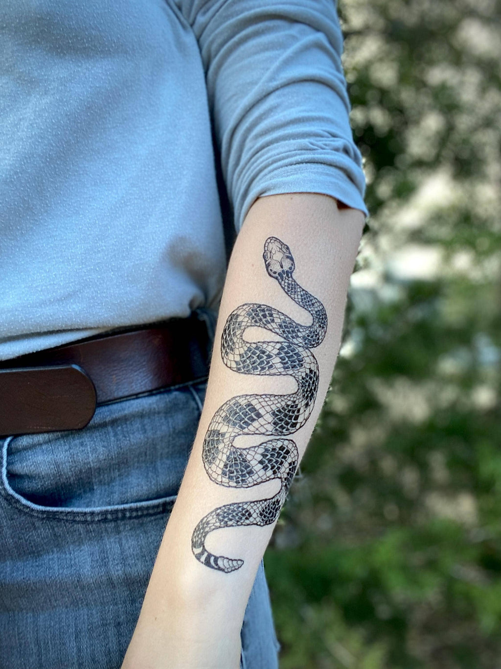 NatureTats- Rattlesnake Temporary Tattoo