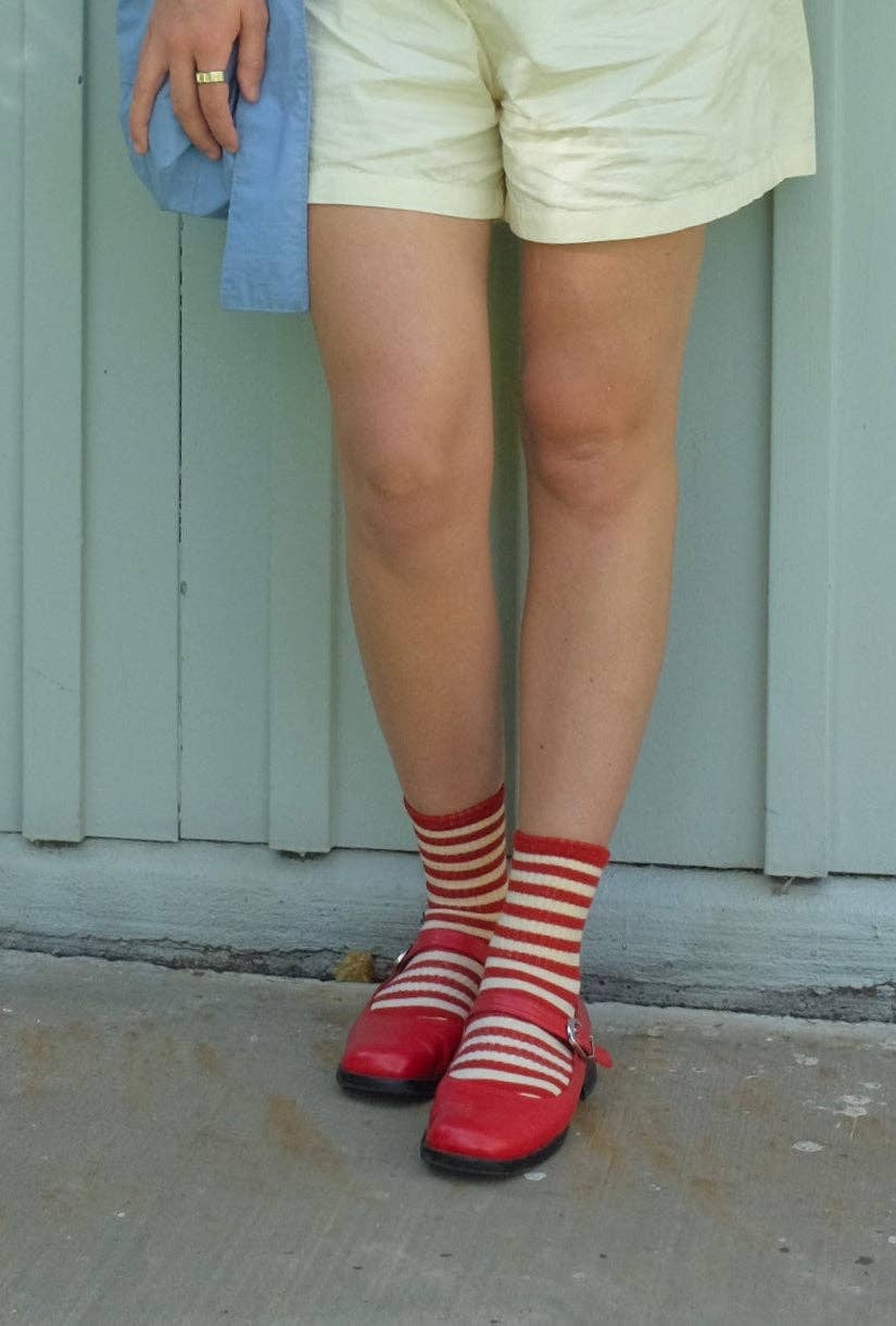 First Summer- Classic Striped Crew Socks