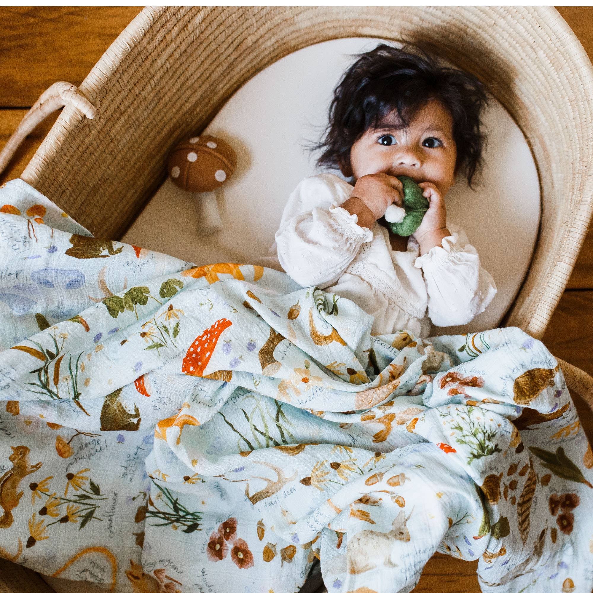 1Canoe2- Flora & Fauna Baby Swaddle