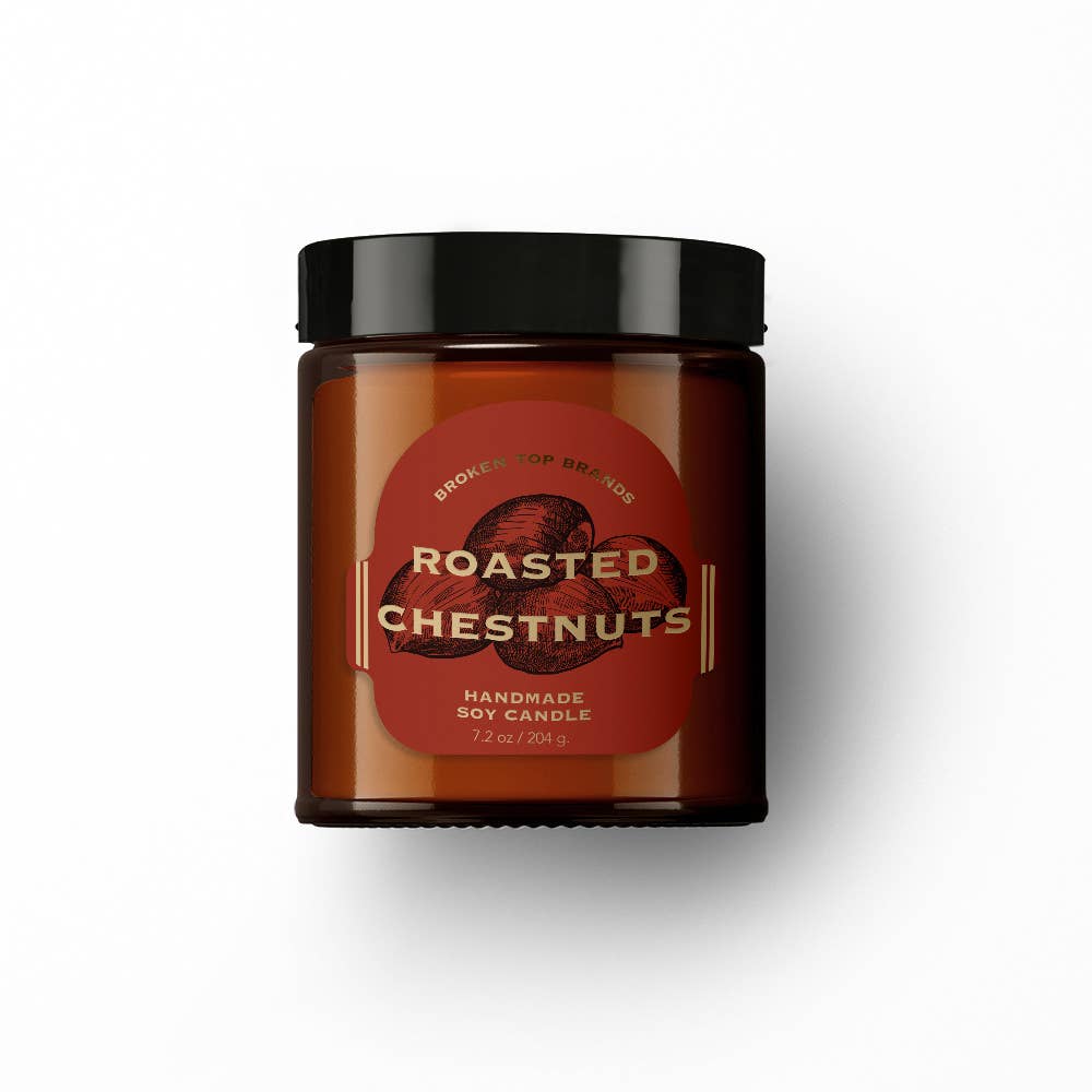 Broken Top Brands- Roasted Chestnut - 9 oz Soy Candle - Holiday Heritage