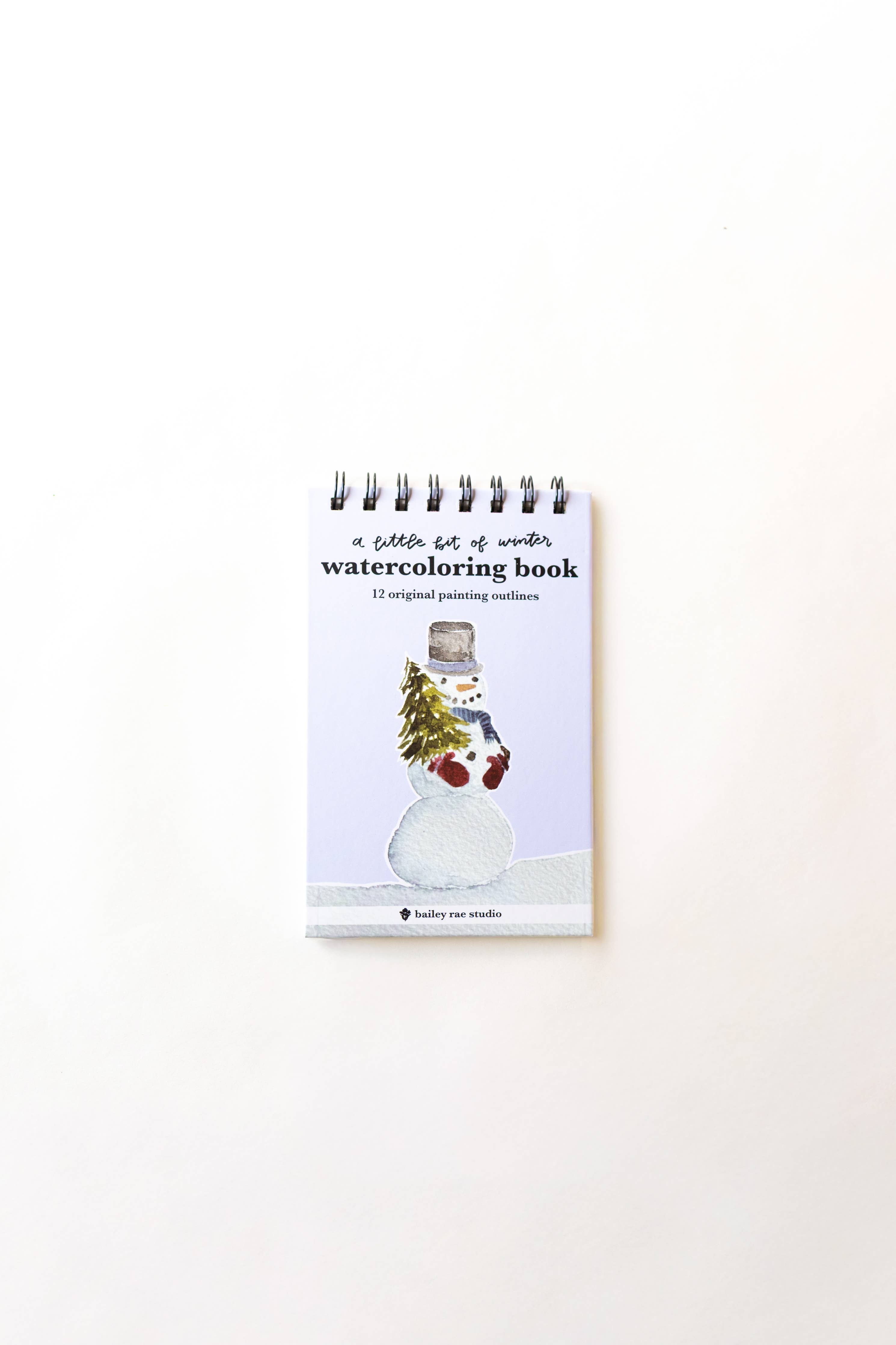 bailey rae studio-  A little bit of winter - mini watercoloring book