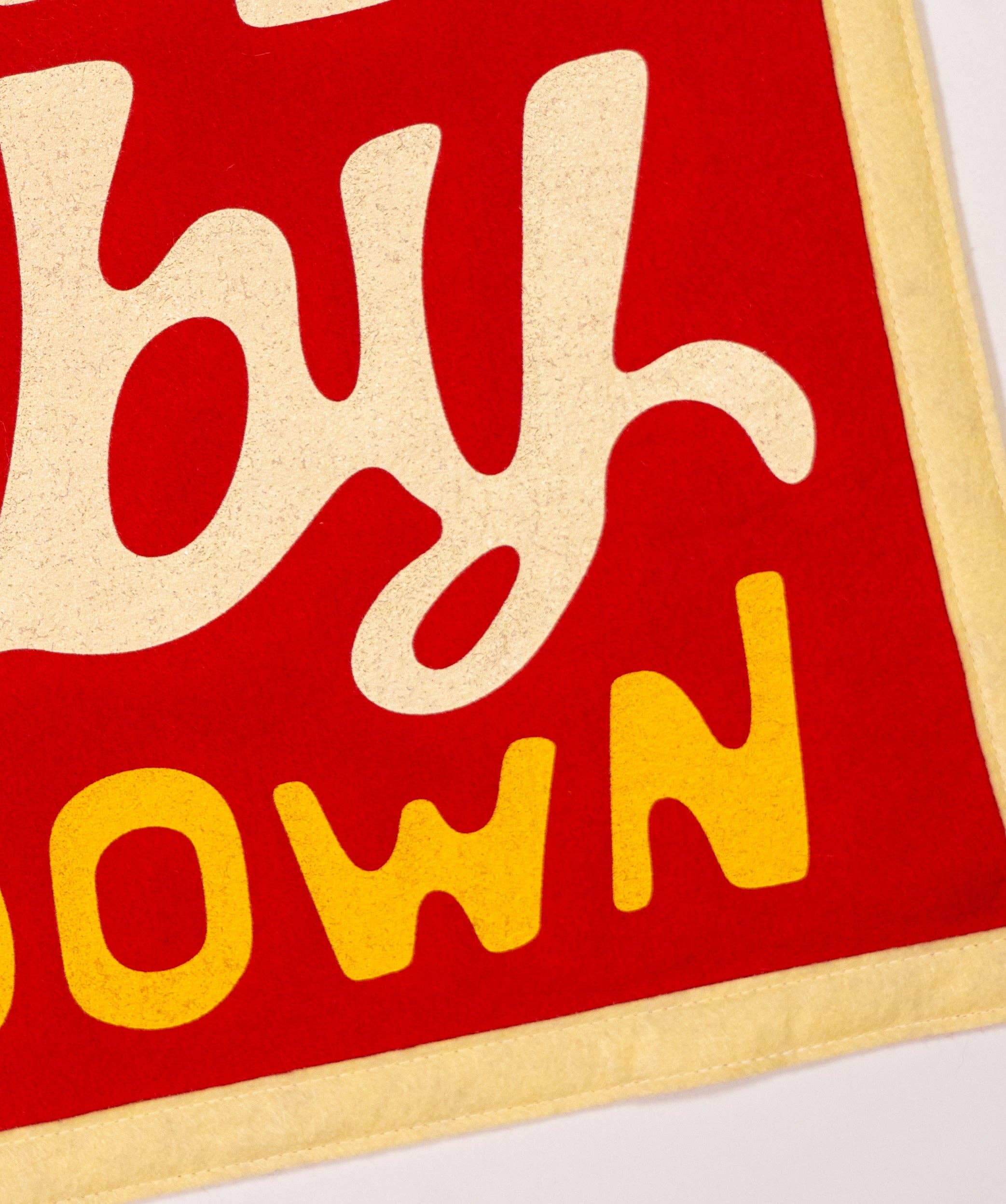 Oxford Pennant- Don't Let Your Baby Down Camp Flag • John Prine x Oxford Pennant