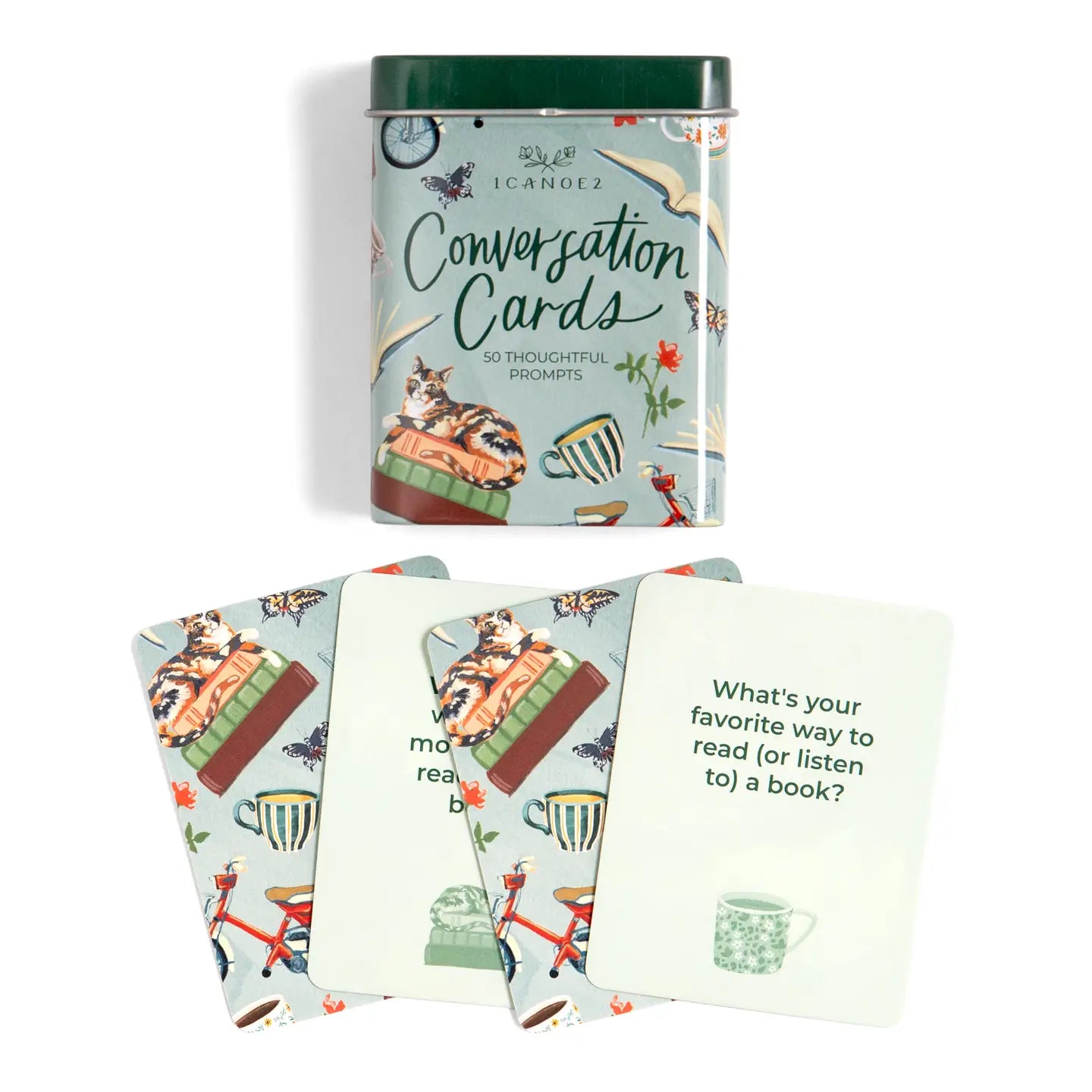 1canoe2- Bookish Conversation Starters - Deck of Cards + Storage Tin