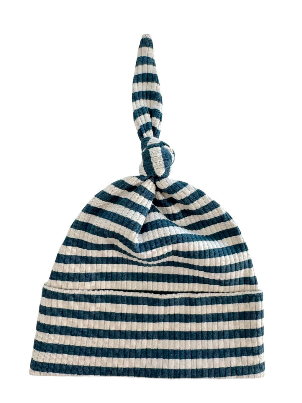 SIIX Collection- Steel Blue Stripe / Organic Ribbed Beanie