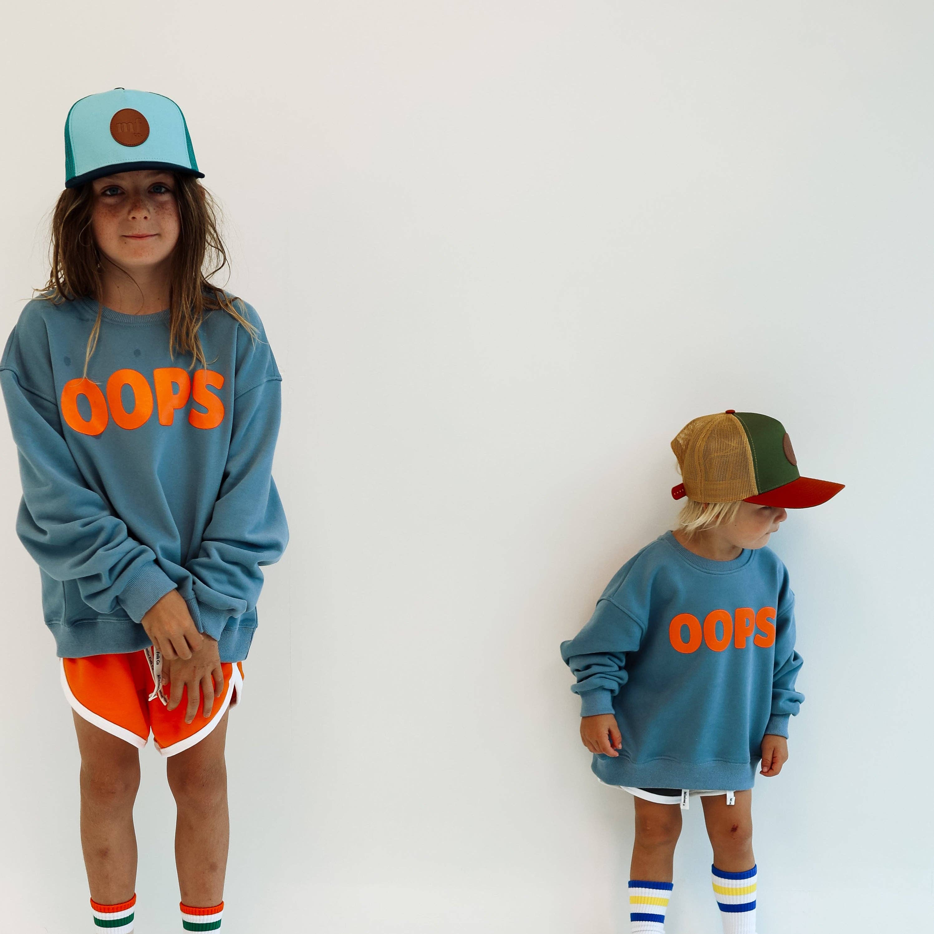 Minimalist Folk Co.- Sorry, My Dog Ate My Homework | DUSTY BLUE | oversized drop shoulder | KIDS