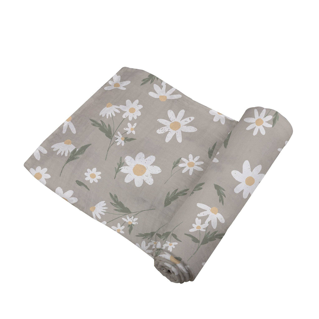 Newcastle Classics- White Daisy Bamboo Swaddle