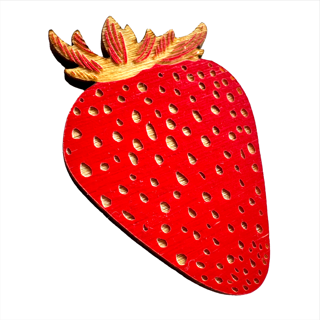SnowMade- Berry Proud - Strawberry Magnet w/Card
