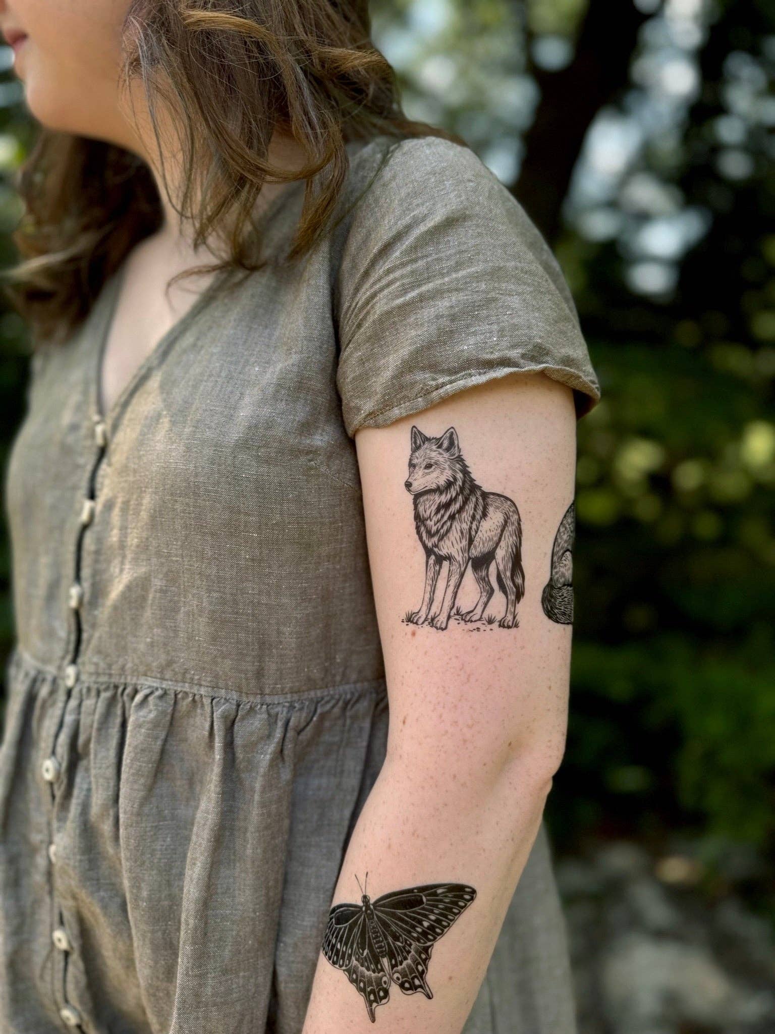 NatureTats- Wolf Temporary Tattoo