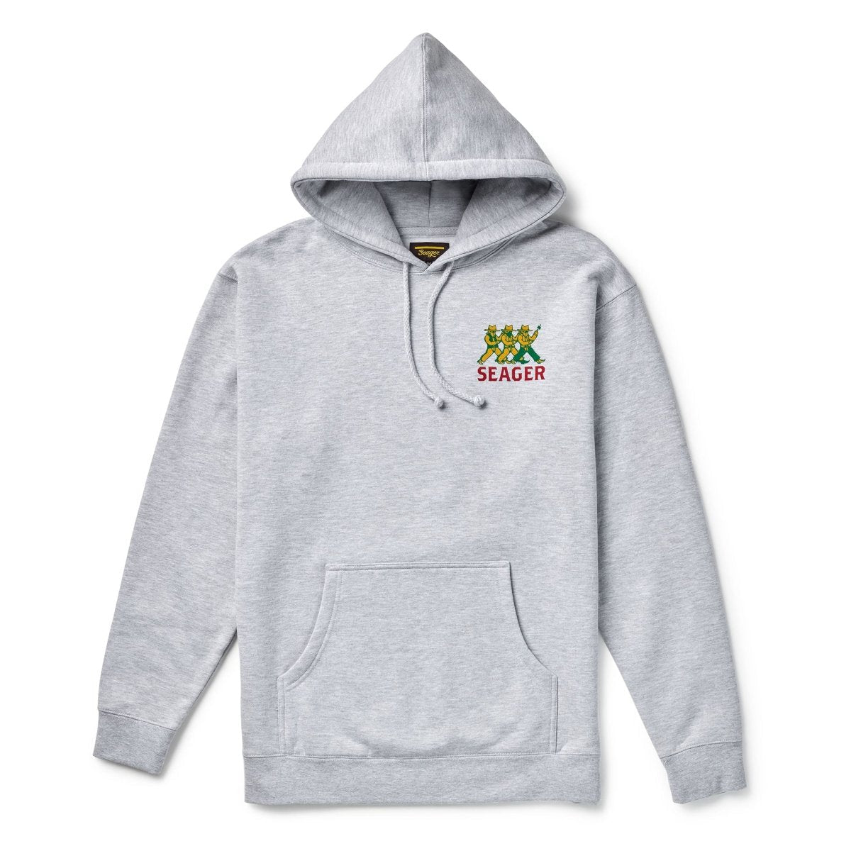 Seager- Finger Guns Mid-Weight Hoodie Heather Grey