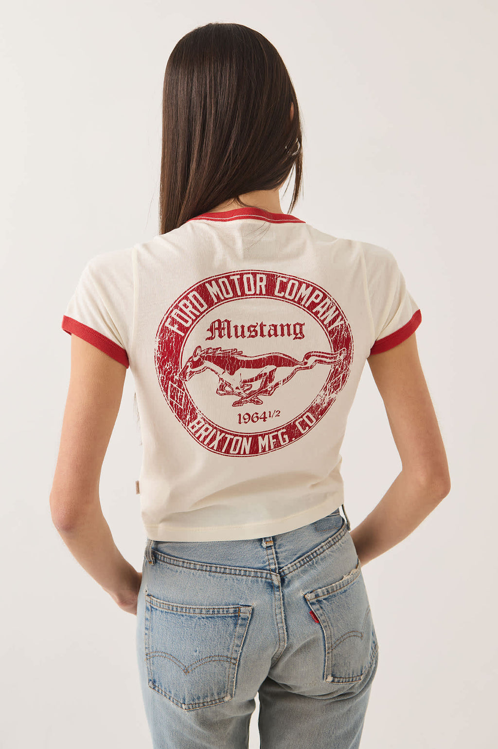 Brixton- Ford Mustang Baby Ringer T-Shirt