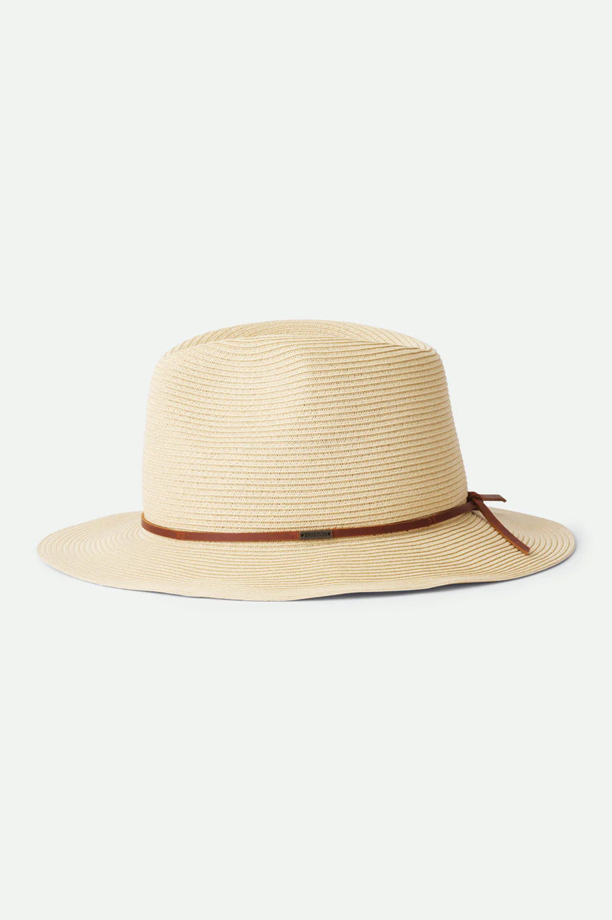 Brixton- Wesley Straw Packable Fedora