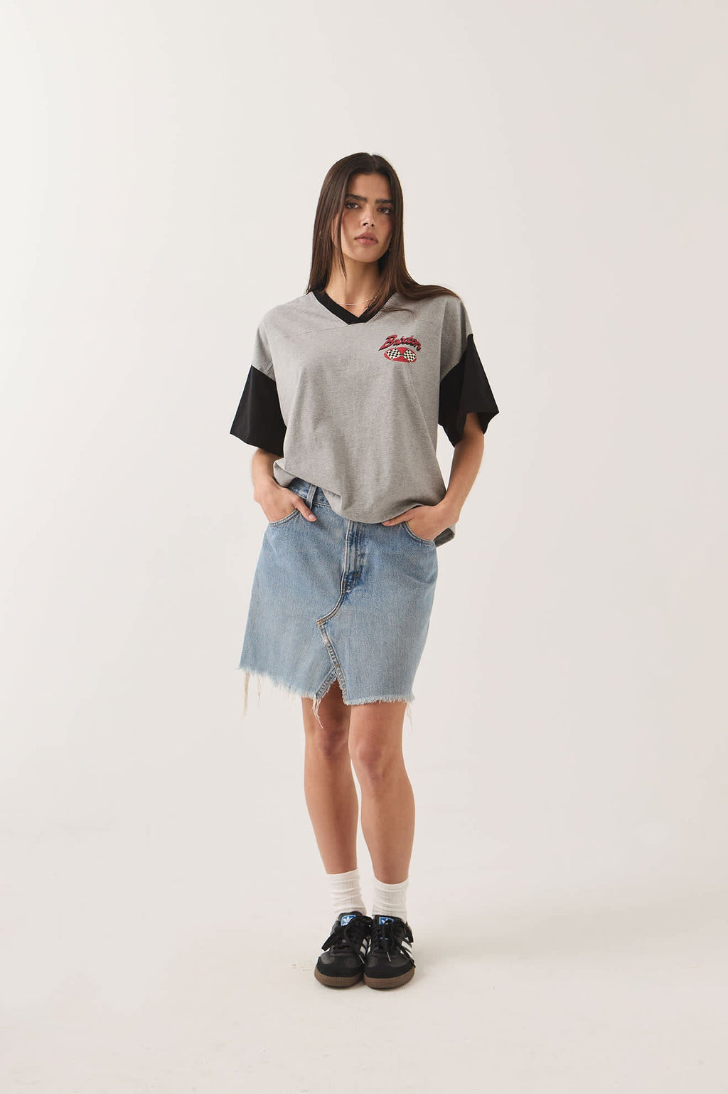 Brixton- Winners Circle Boxy Football T-Shirt
