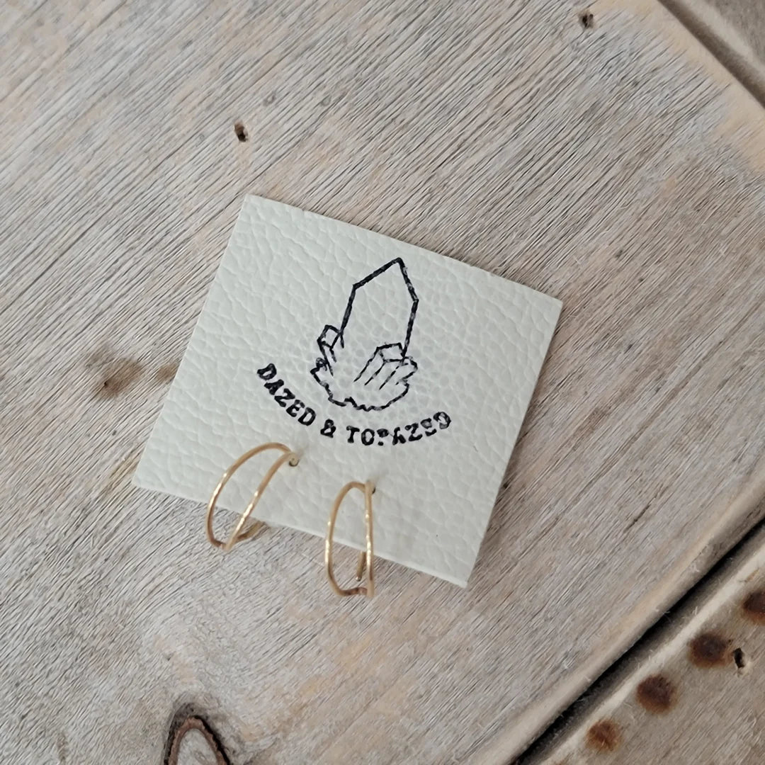 Dazed and Topazed- Half Moon Hoop