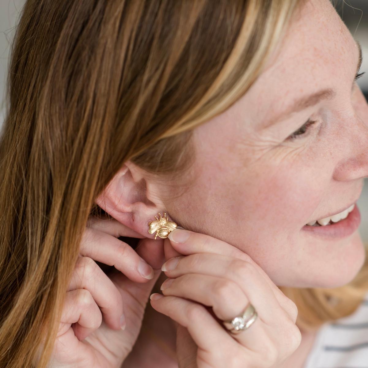 Helmsie- Bee Earrings