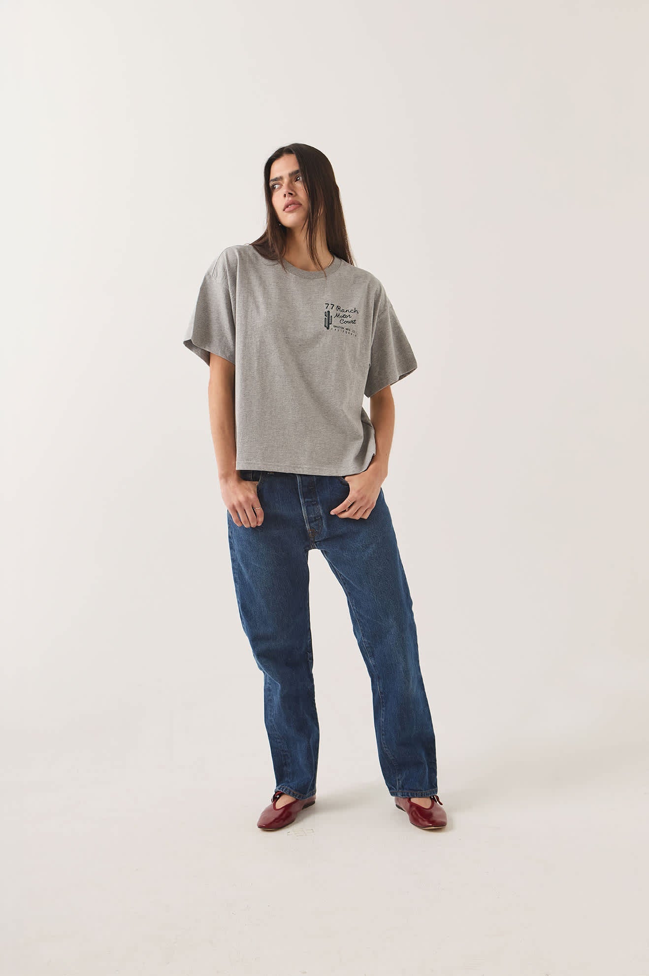 Brixton- Ranch Motor Court Boxy Crop Top