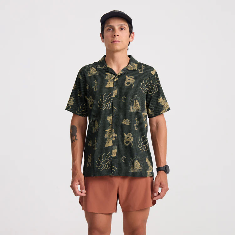 Roark- Bless Up Trail Button Up Shirt in Onyx