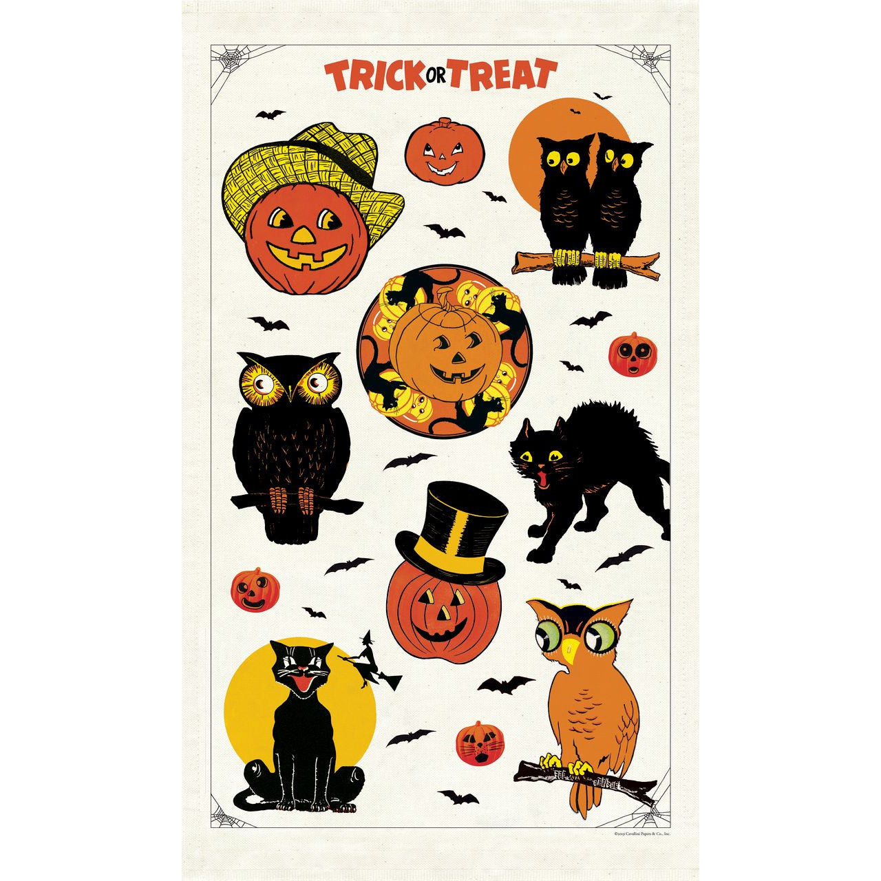 Cavallini Papers & Co. Halloween Tea Towel