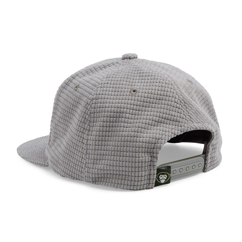 Howler Bros- Trout Bolt : Grey Grid Corduroy: Unstructured Snapback Hats