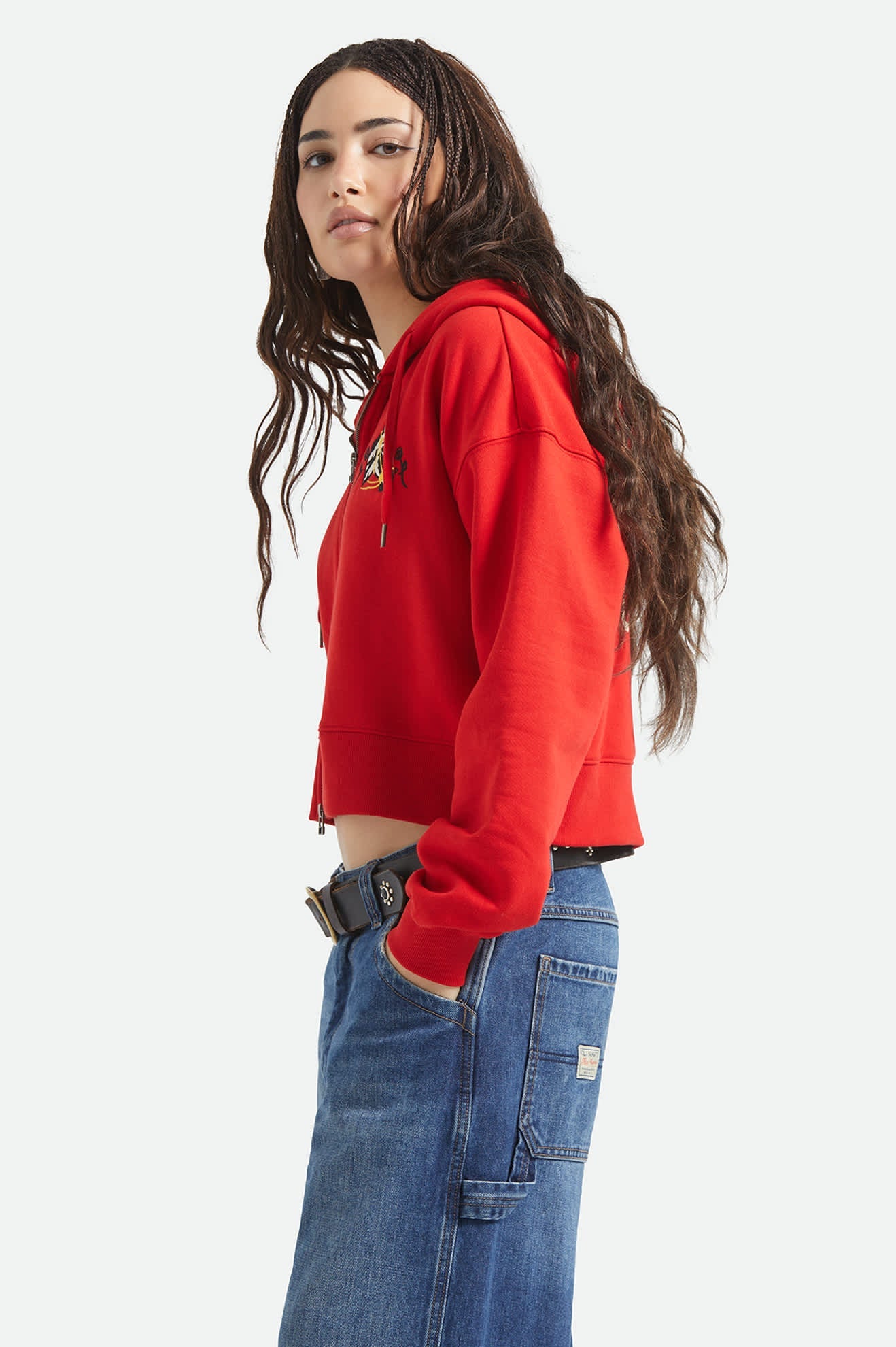 Brixton- Trophy Horse Cropped Zip Hood