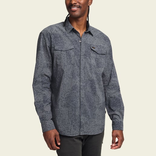 Howler Bros- H Bar B Tech Longsleeve Dot Matrix Dark Slate