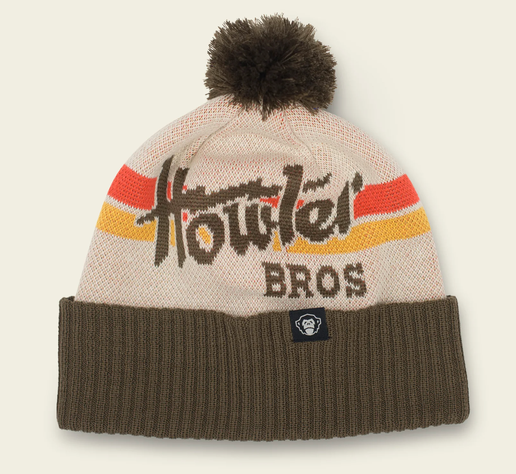 Howler Bros- Disco Beanie Brown/White