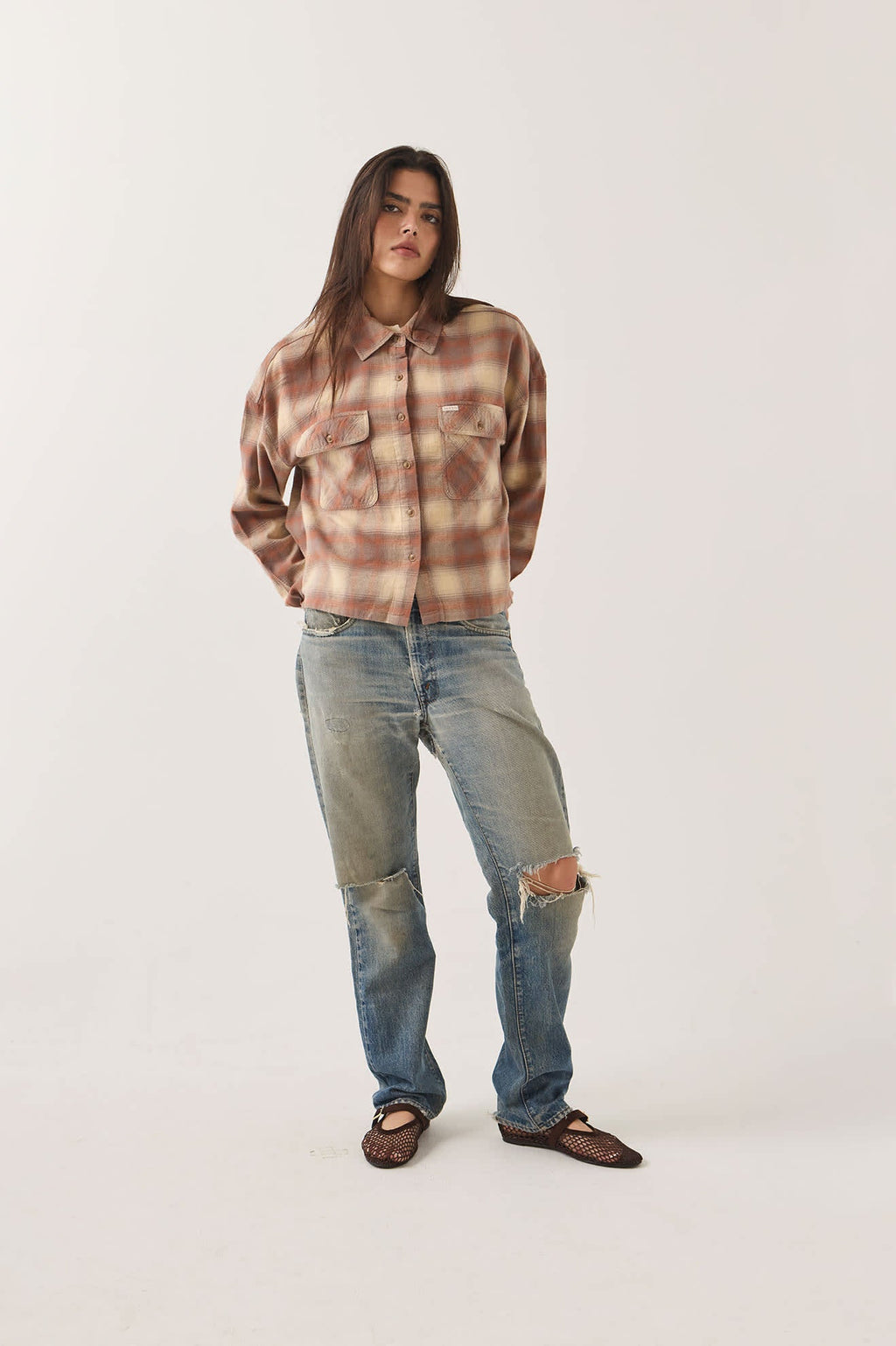 Brixton- Women's Bowery Crop Overshirt