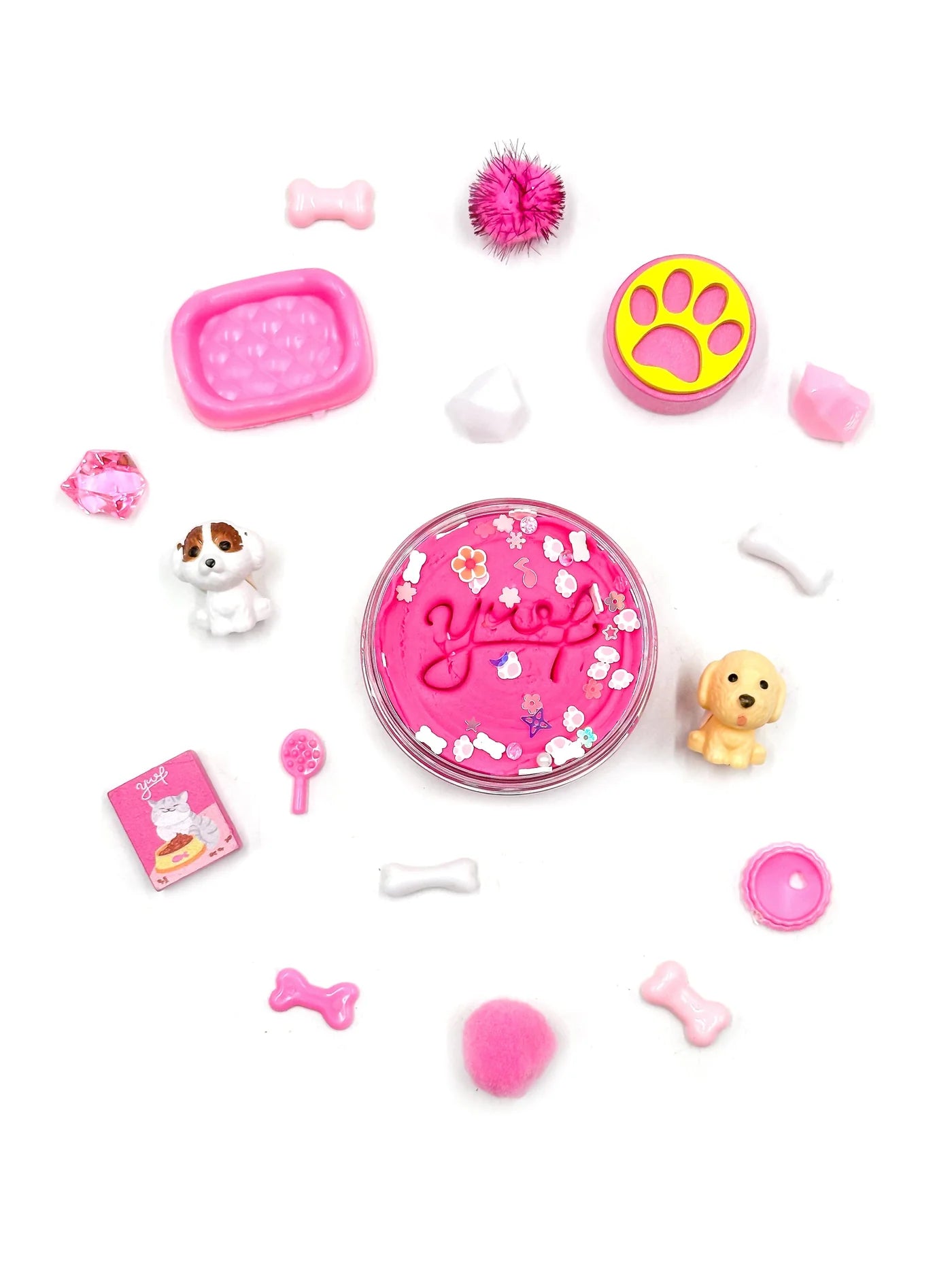 Young + Wild and Friedman- Pink Pet Grab & Go Dough Jar