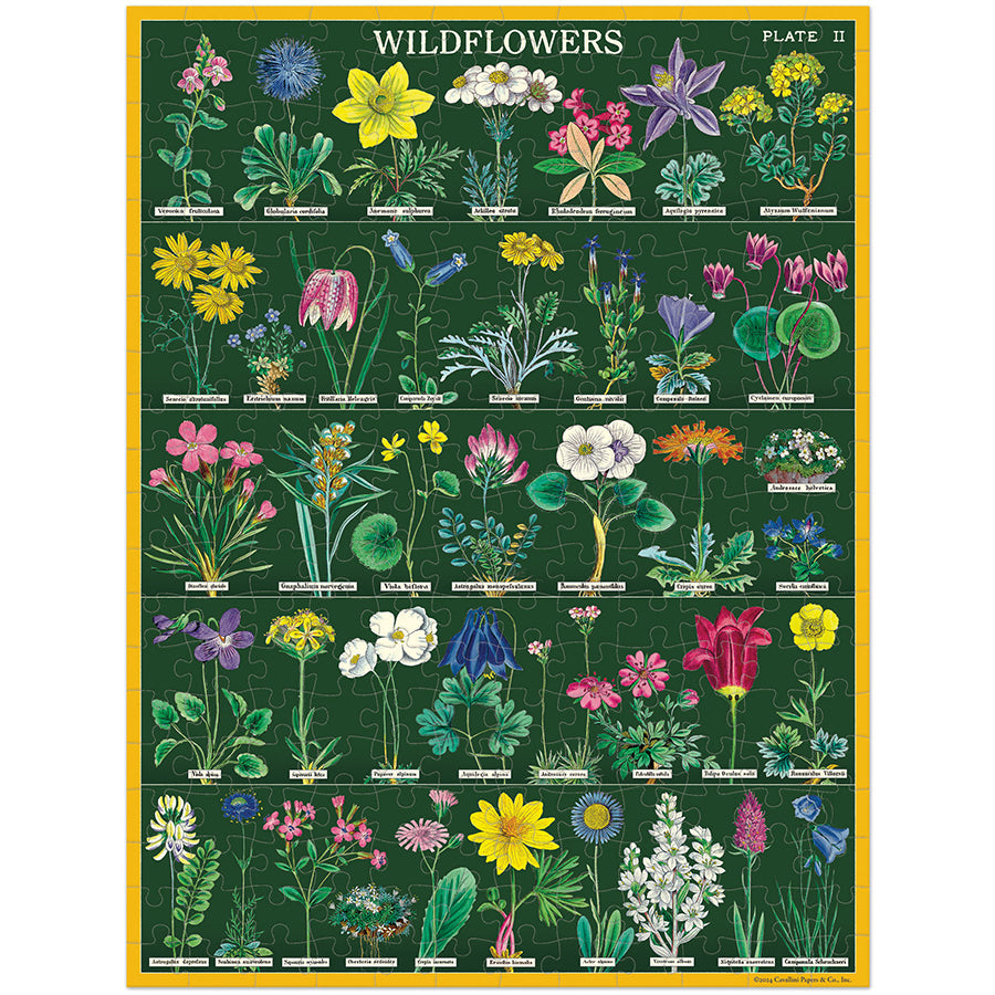 Cavallini Papers & Co.- Wildflowers 240 Pieces Mini Puzzle
