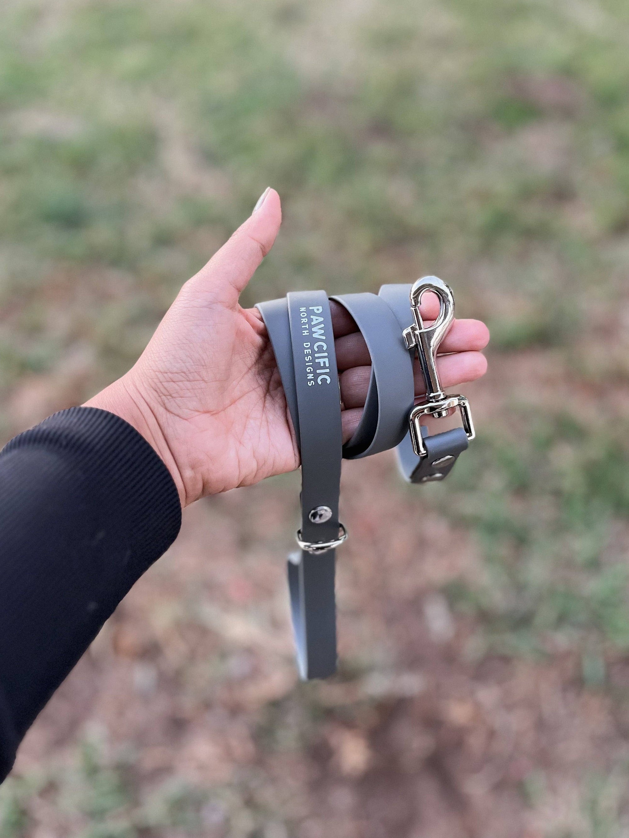 Made from flex-poly straps and durable hardware, these leashes were designed to be comfortable around your hand.

The edges of the leashes have been professionally sealed so there will be no fraying.

These leashes were created for PND with our exclusive 