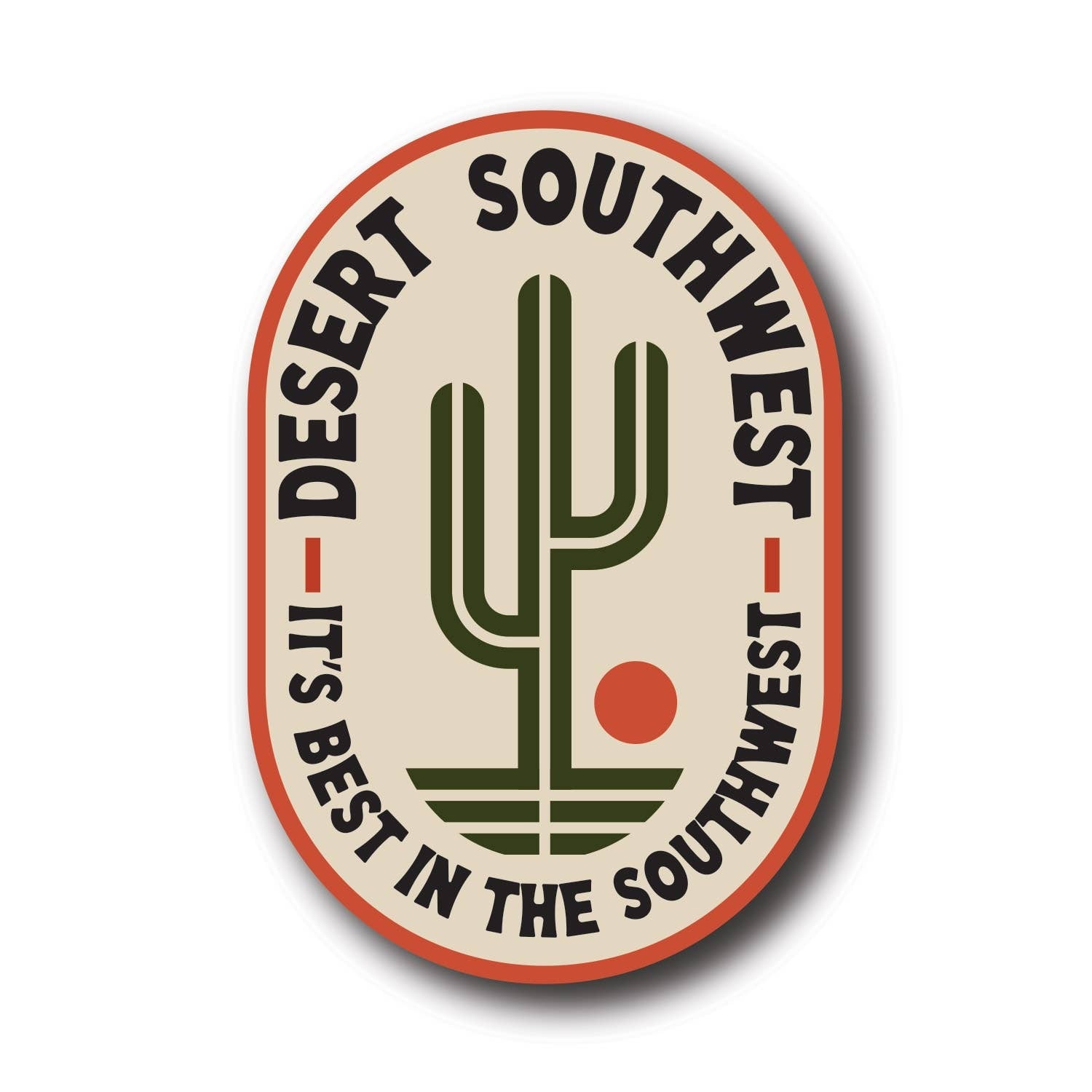 We may be biased, but we think it's best in the Southwest!

Measures: 2.7"w x 4" h

Our stickers have a beautiful matte finish, and feature a special laminate that protects them from exposure to wind, rain and sunlight. You can even put them in your dishw