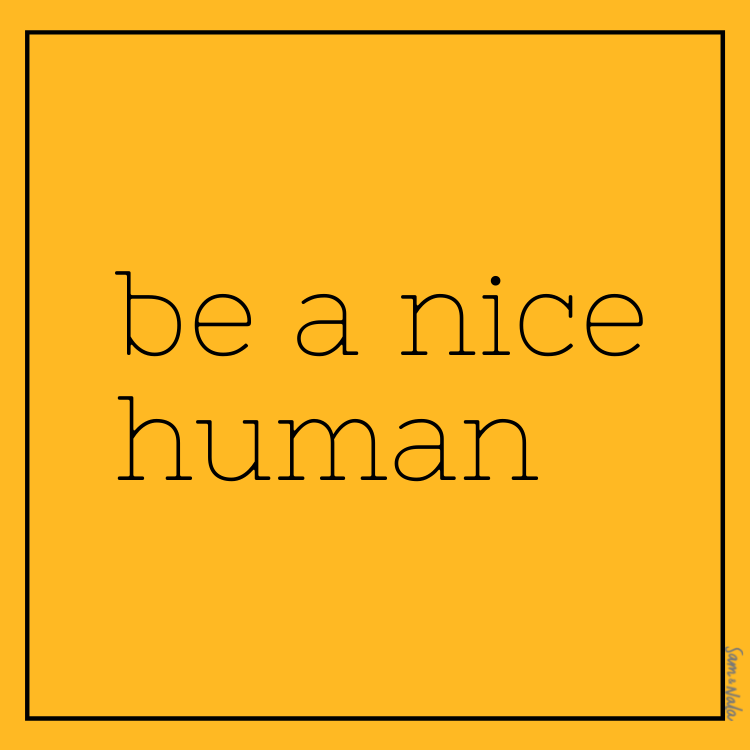 If only humans could be as amazing as our dogs. This sticker is a good reminder to all of us...just be nice!

Our stickers are printed on a premium vinyl here is the USA. Each one is coated with a protective laminate that makes them durable & resistant to
