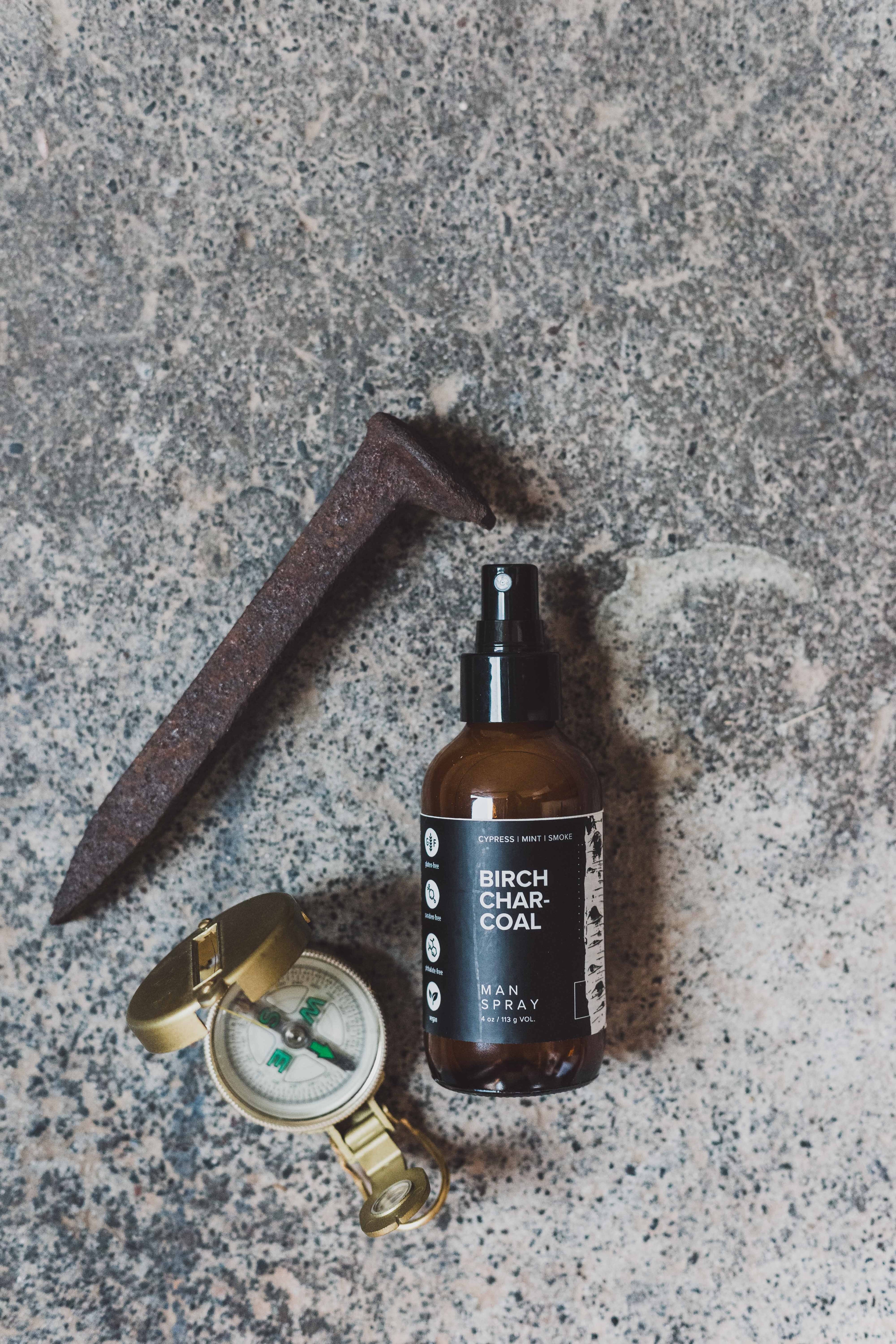 Scent notes: CYPRESS | MINT | SMOKE

Birch Charcoal Man Spray - Geotanical man spray for quickly sprucing up your living space. It’s no secret that a lot of stuff happens in the living room, bedroom, and bathroom. No problem, just “Man Spray” the bad smel