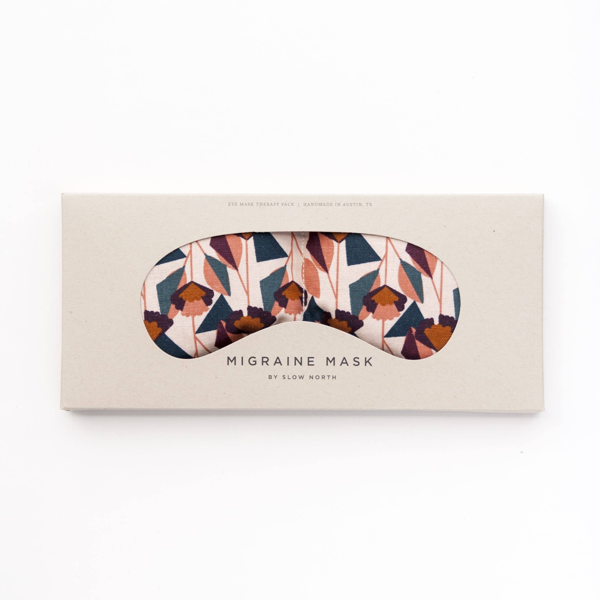 GOODBYE TENSION, HELLO MIGRAINE MASK!

You will love this modern + geometric floral pattern.


Melt away the tension. Let this cheerful migraine relief eye mask ease the pain while lifting your spirits.
Relax in your own way. This well-designed eye pillow