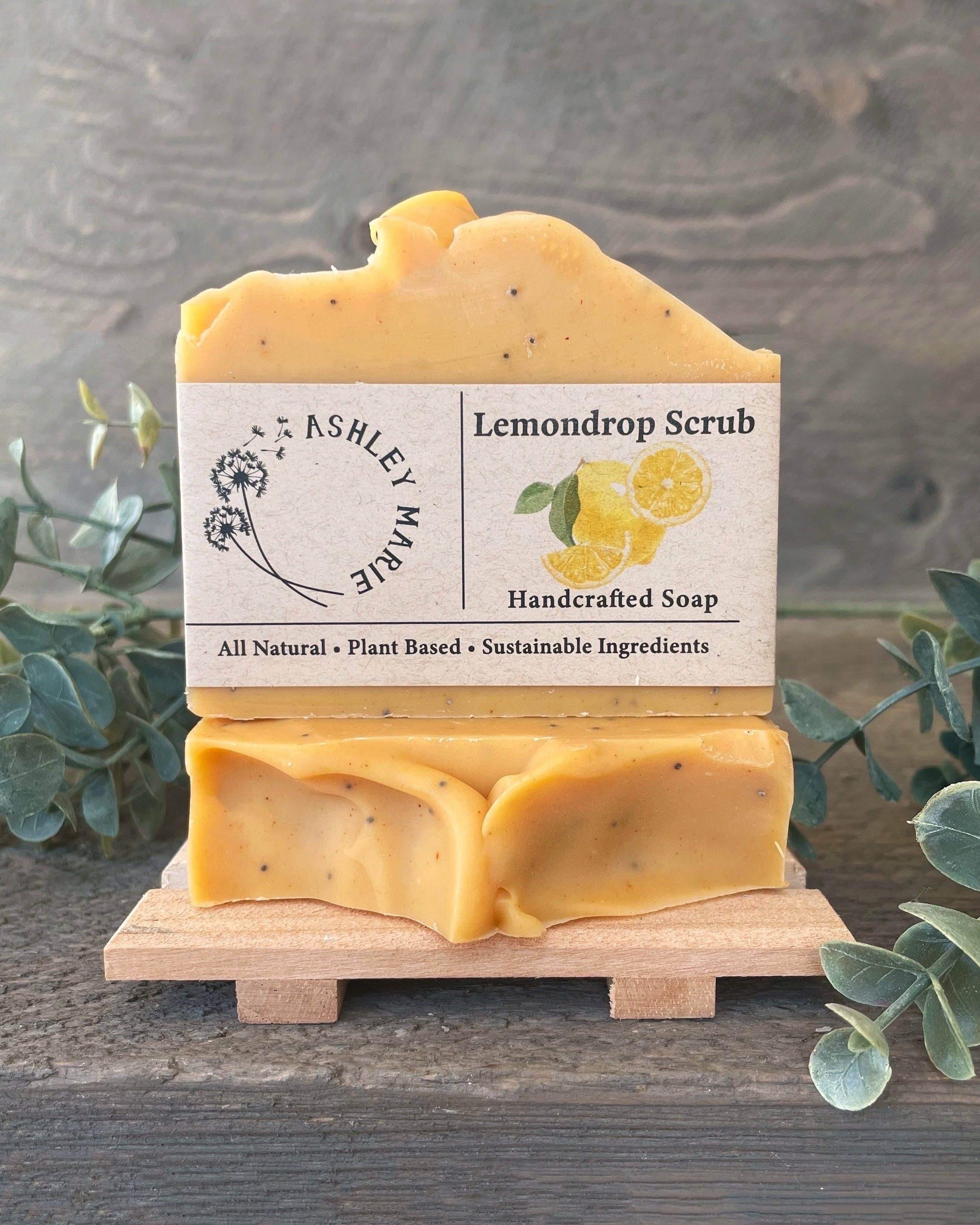 The best bar for exfoliating the skin and removing dead skin cells. Colored with annatto powder and turmeric and scented with a blend of lemon and citrus essential oils for a clean, fresh, lemony scent.