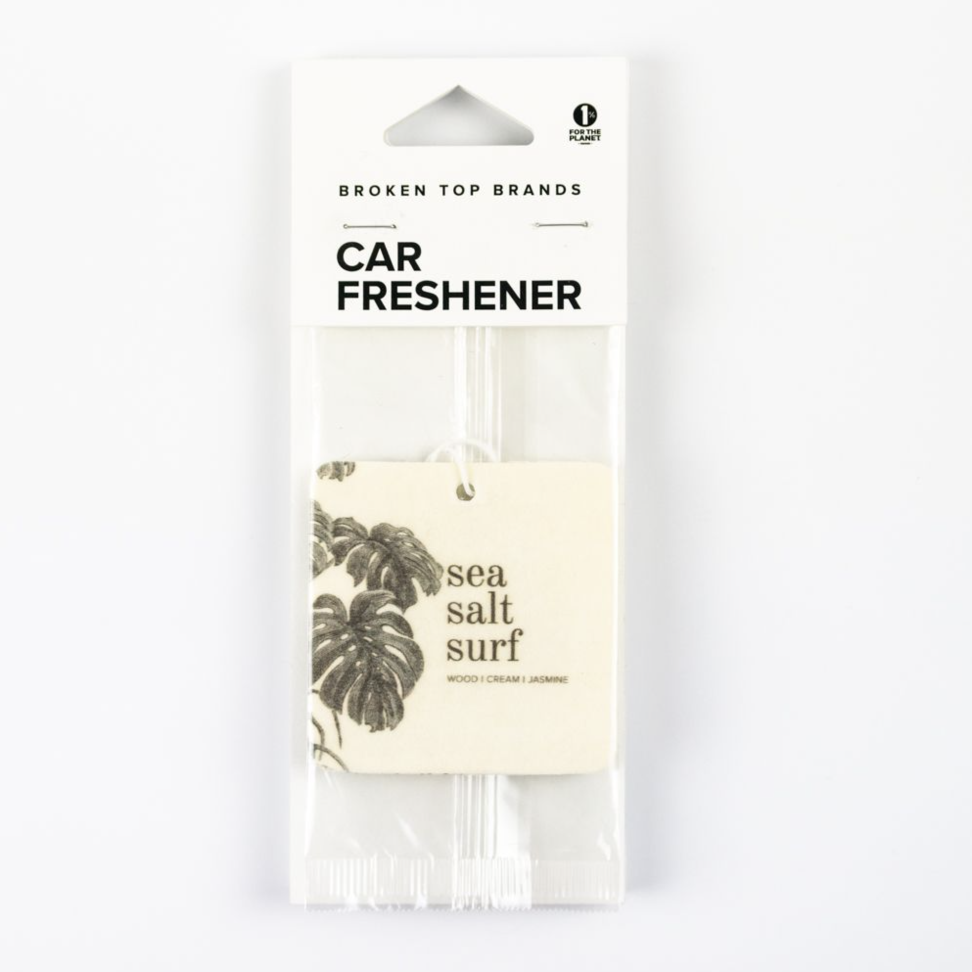 Wood | Cream | Jasmine

Take your favorite B|T scent on the road with you wherever you go! Great for hanging on the rear-view mirror and in other small spaces. Sea Salt Surf is a top seller here at Broken Top, this scent flaunts notes of jasmine followed 