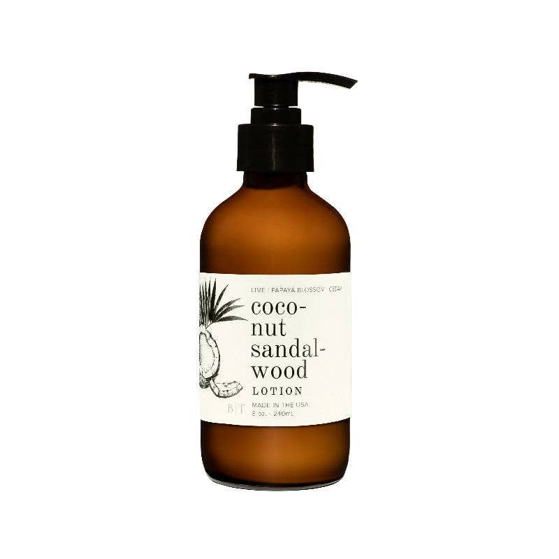 Scent Notes: Lime | Papaya Blossom | Cedar

Meet our new Coconut Sandalwood scent.  This coconut masterpiece has notes of lime, papaya blossom, and cedar.

Ingredients: Organic Aloe Leaf Juice (Aloe Barbadensis), Organic Coconut Oil (Cocos Nucifera), Emul
