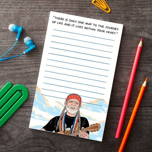 There is nothing better than a stylish notepad for organizational lists and fun thoughts. This 5"x8" notepad is perfectly sized for your office, classroom, kitchen, backpack or purse. Express yourself!

• 5" X 8" with 50 tear-off sheets & sturdy cardboard